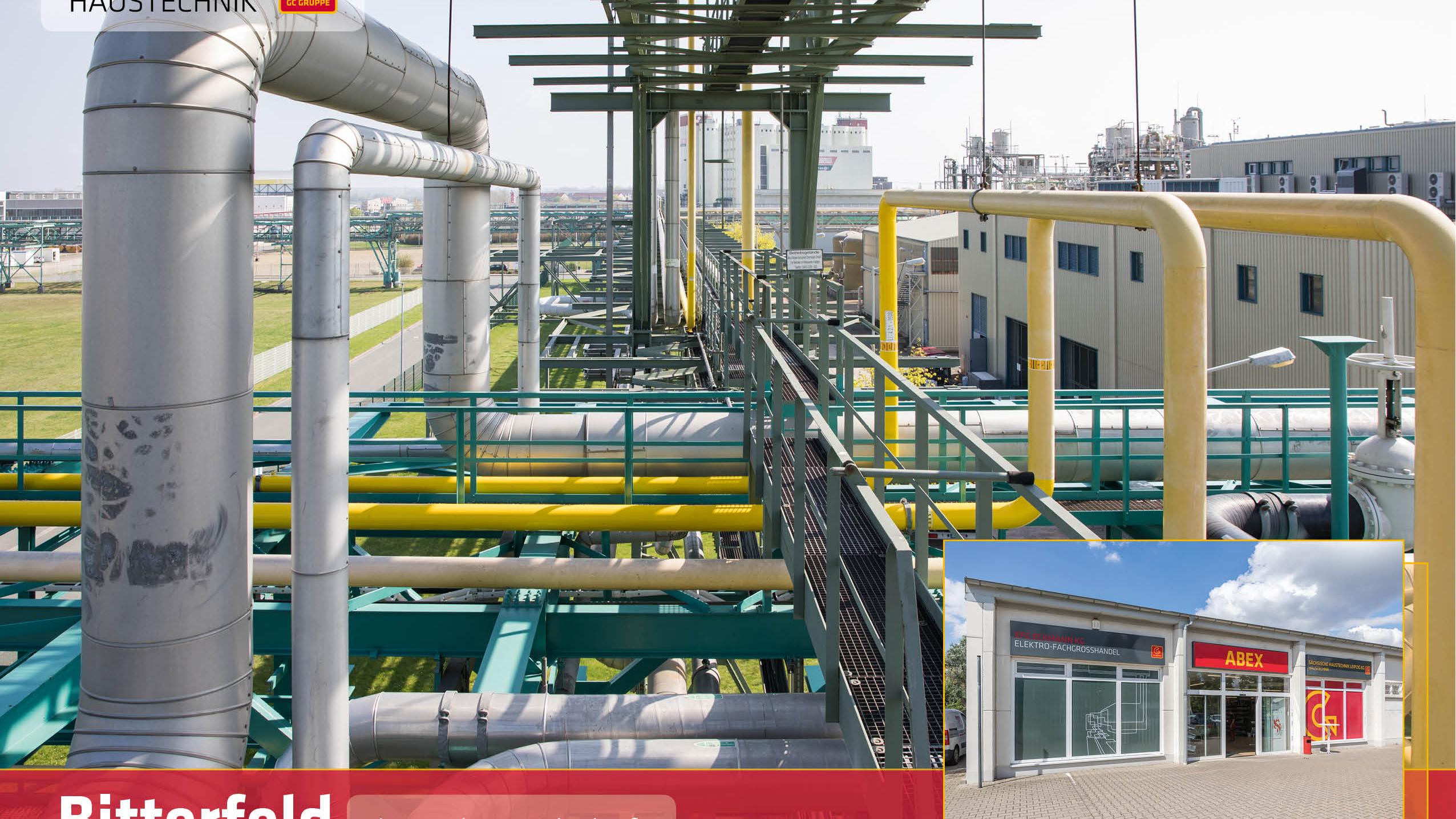 ABEX SHT LEIPZIG HAUSTECHNIK, Hinter dem Bahnhof in Bitterfeld-Wolfen