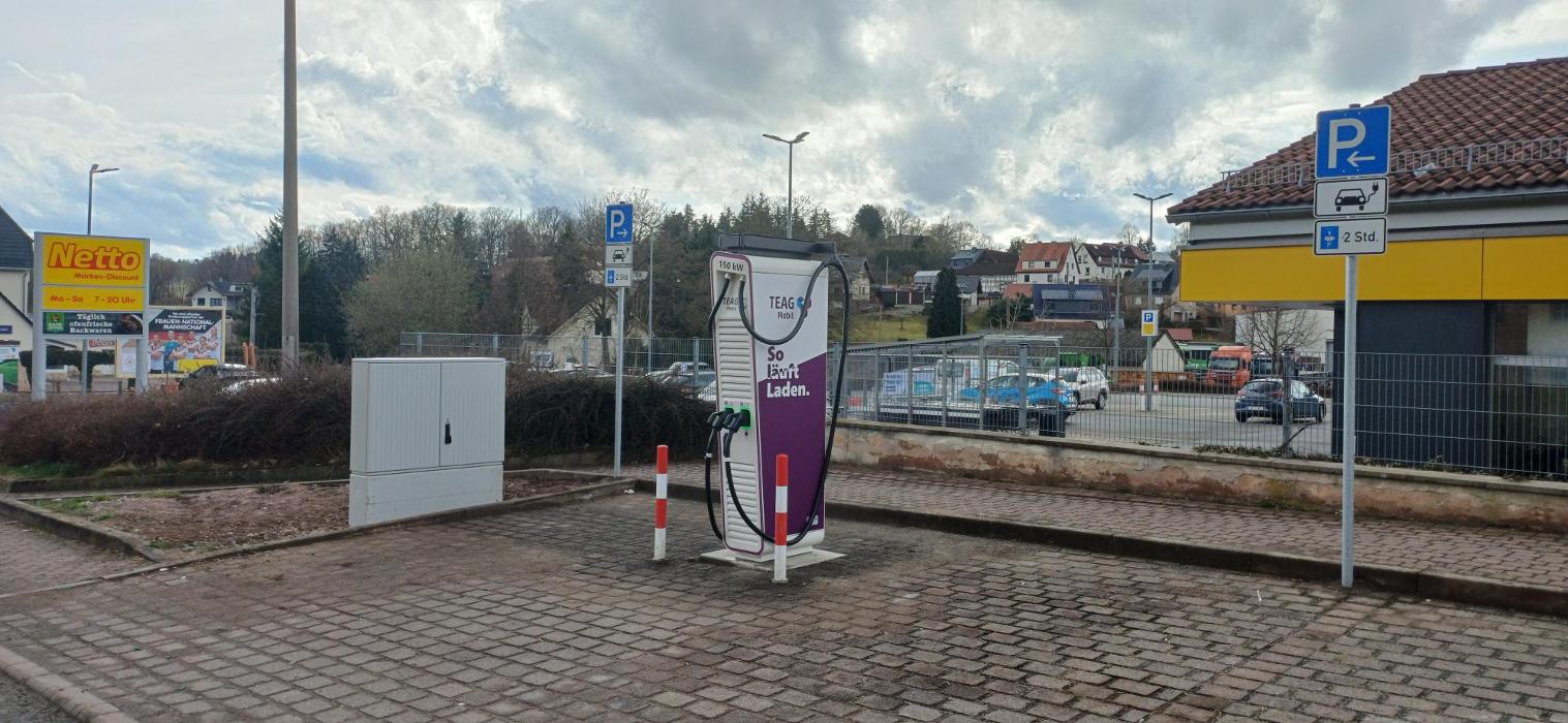 TEAG Mobil-Ladestation, Nentershäuser Straße in Trusetal