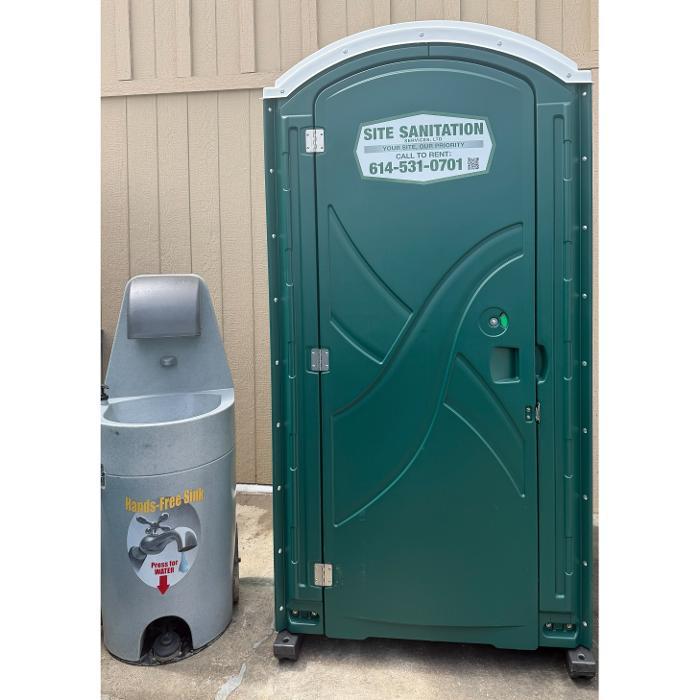 Porta-potty and hand-washing station
