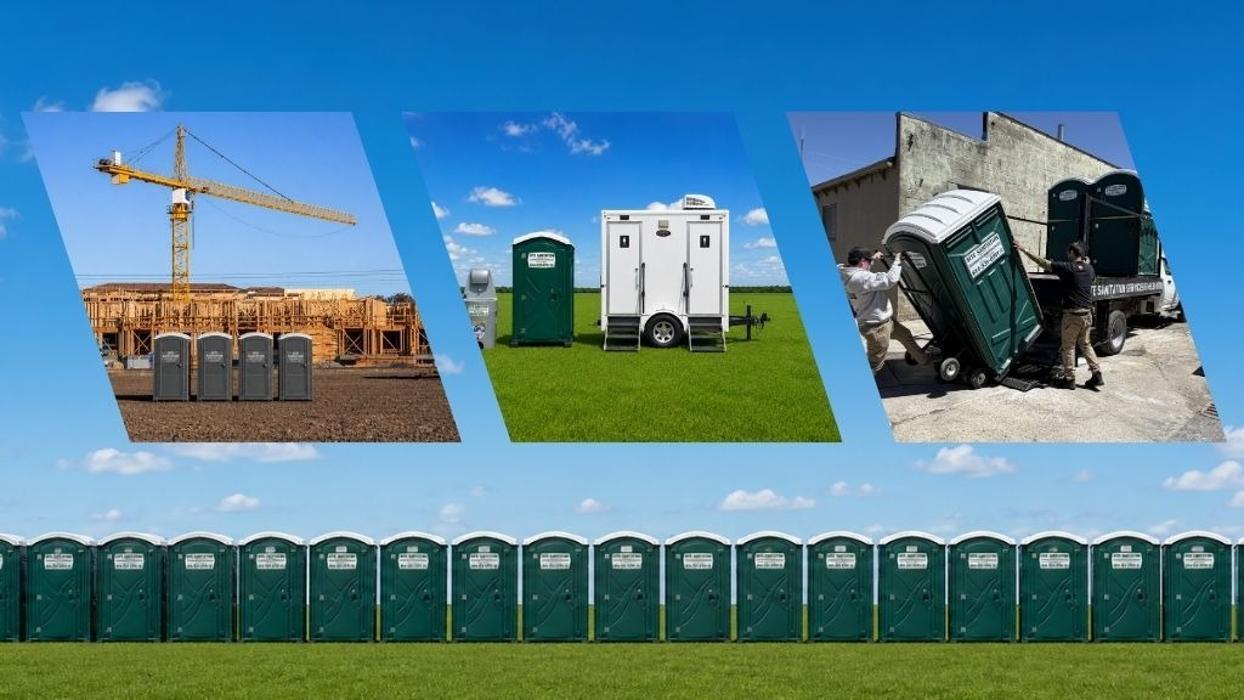 Site Sanitation Services portable restroom rental cover banner featuring clean portable toilets, restroom trailers, and sanitation equipment serving construction sites, weddings, events, and job sites across Columbus Ohio and Central Ohio.