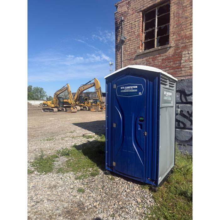 Construction site porta potties
