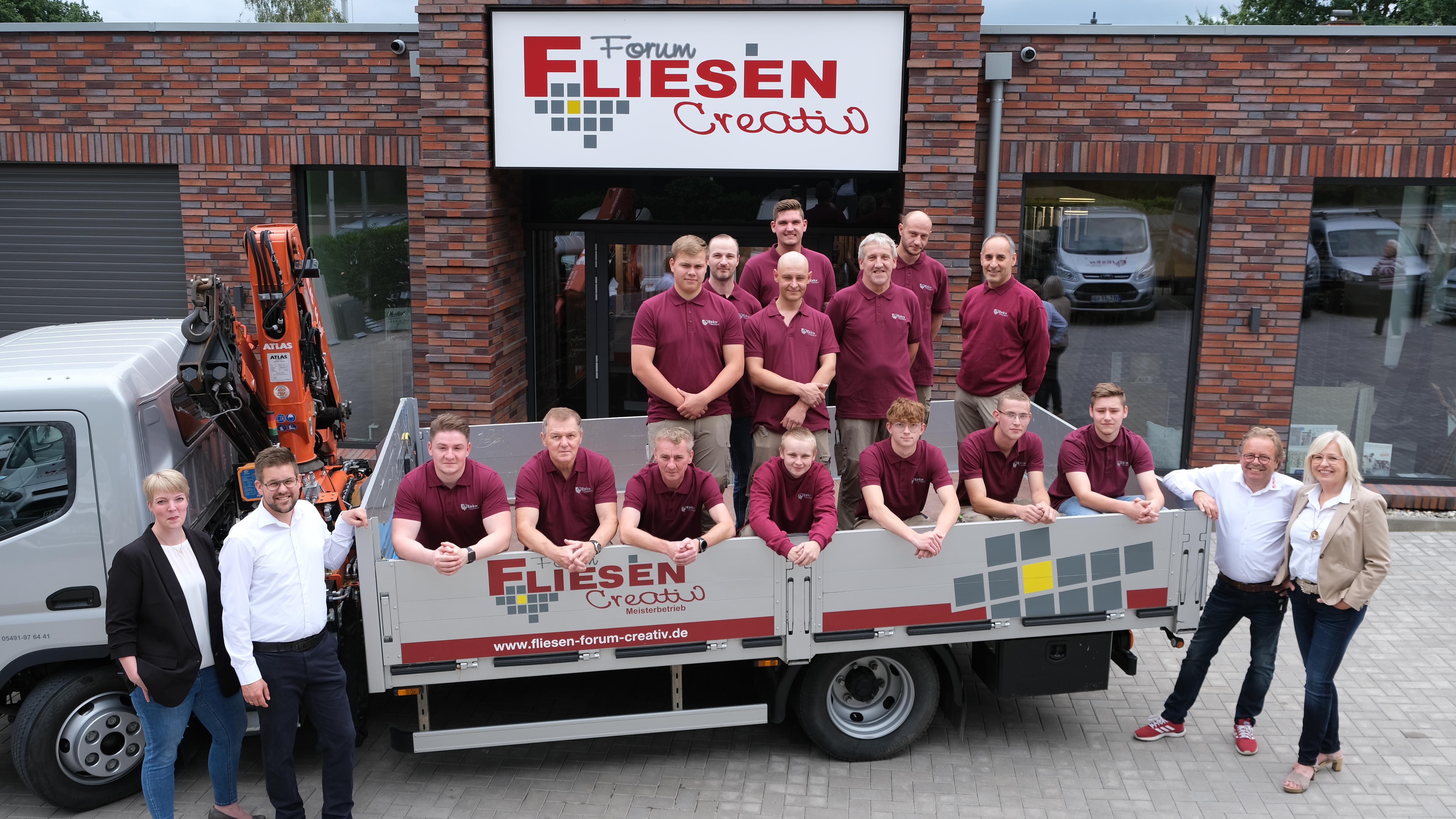 Fliesen Forum Creativ Ausstellung, Verlegung, In der Linnert in Damme