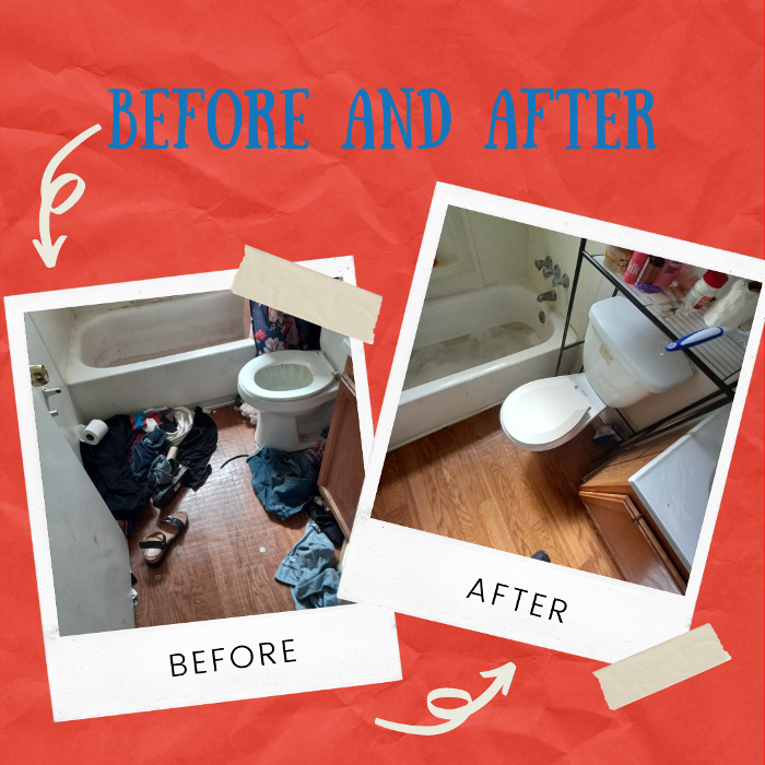 Bathroom deep clean