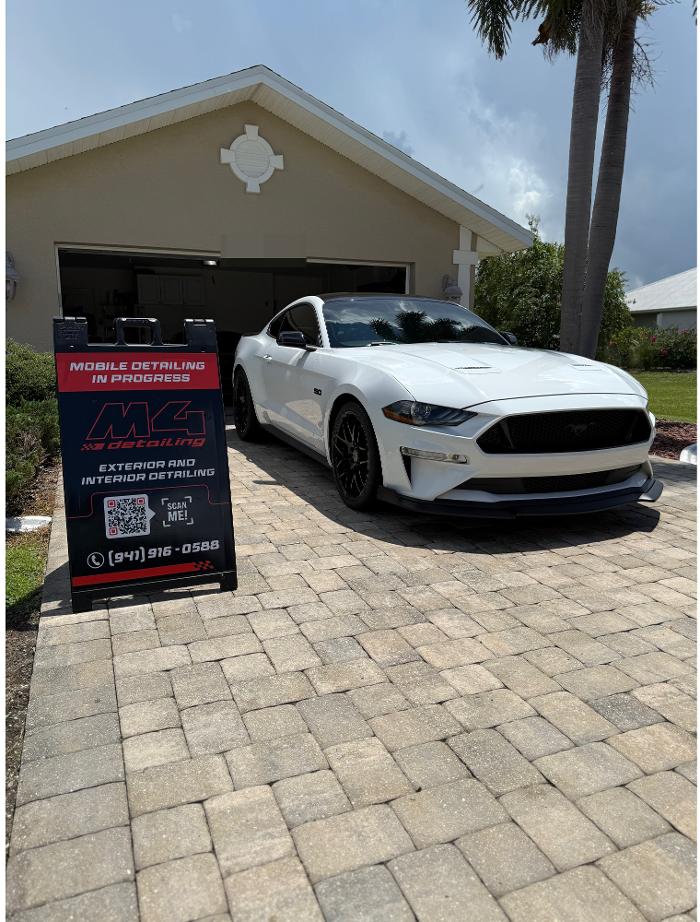 Full interior and exterior detailing on a mustang in Punta Gorda