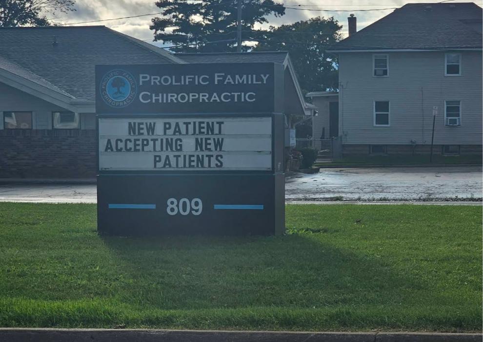 Profile Family Chiropractic office sign