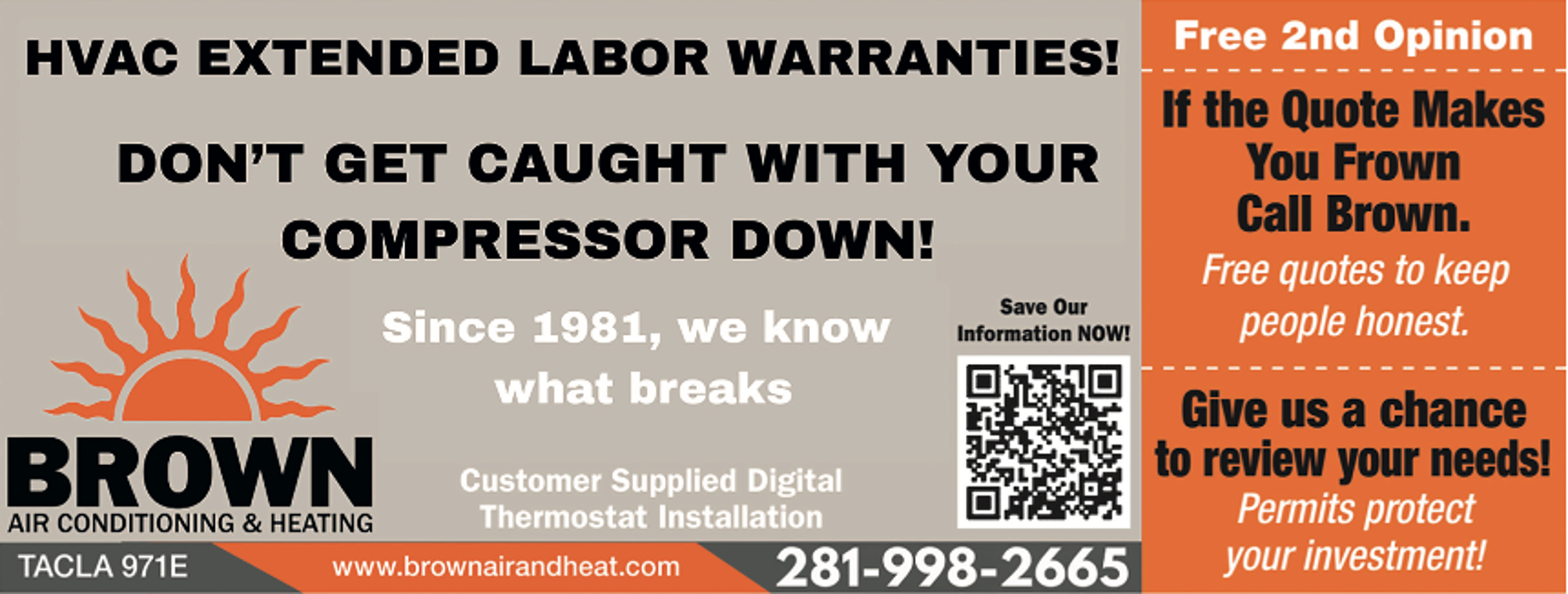 We offer labor and extended warranties.