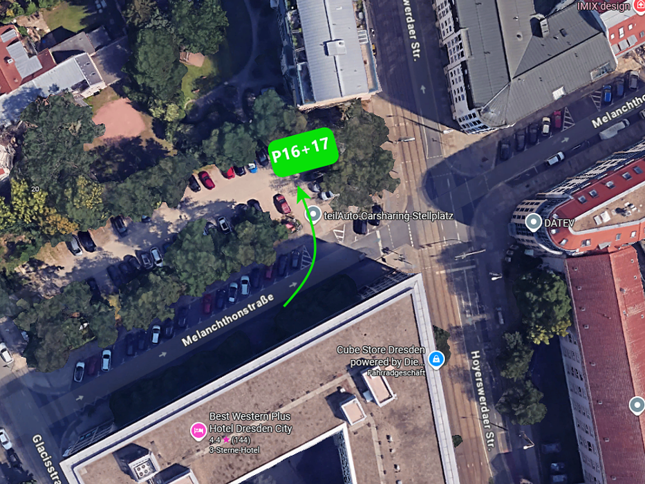 ampido Parkplatz, Hoyerswerdaer Straße in Dresden