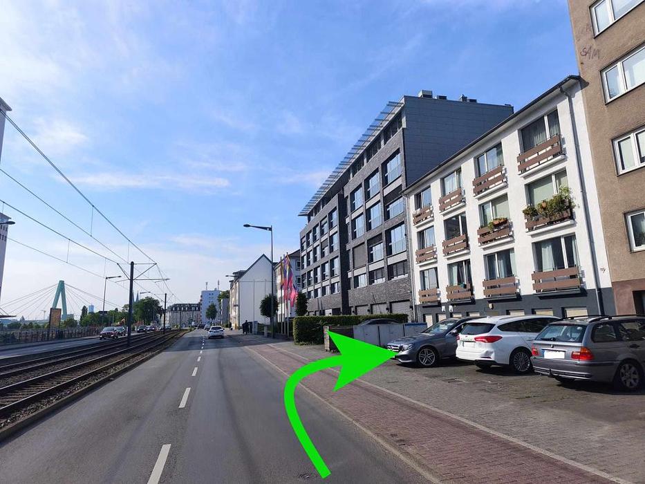 ampido Parkplatz, Siegburger Straße in Köln