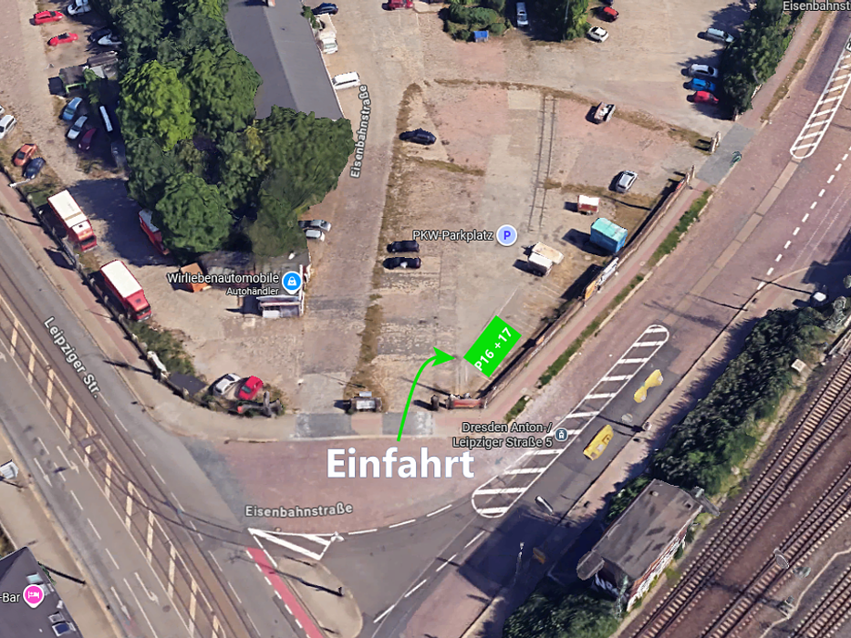 ampido Parkplatz, Eisenbahnstraße in Dresden