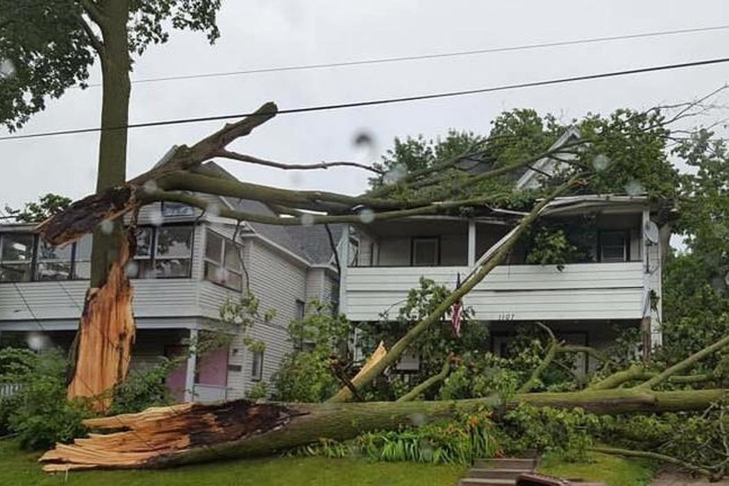 Emergency storm damage response by MAS Roofing Siding & Decking Inc in Northwest Illinois. We document damage, work directly with your insurance company and restore your home. Available for emergency repairs.