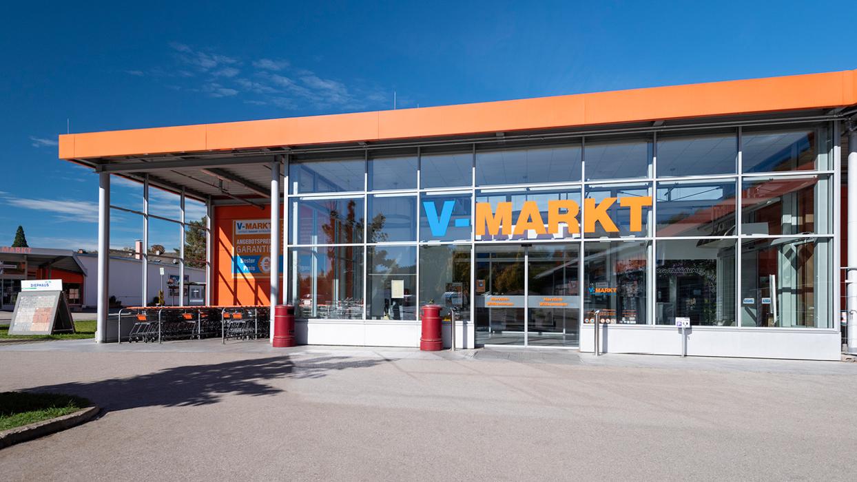 V-Markt mit V-Baumarkt, Wiesenweg in Schongau