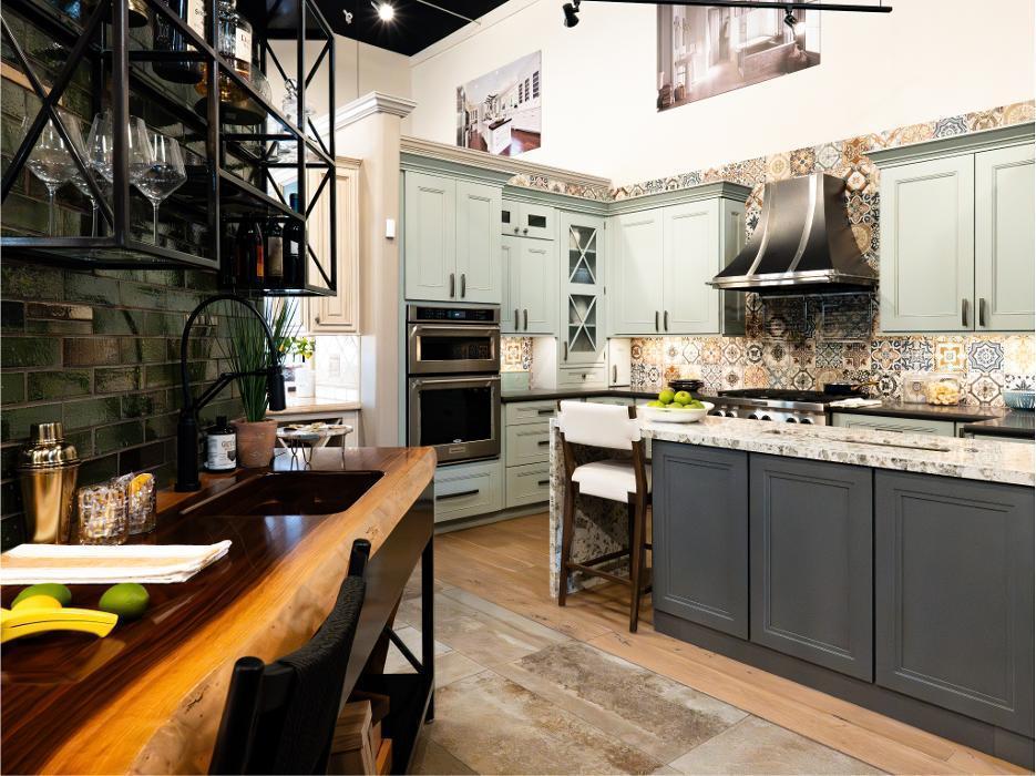 A selection of kitchen displays at the Premier Design-Build-Remodel Mesa Showroom.