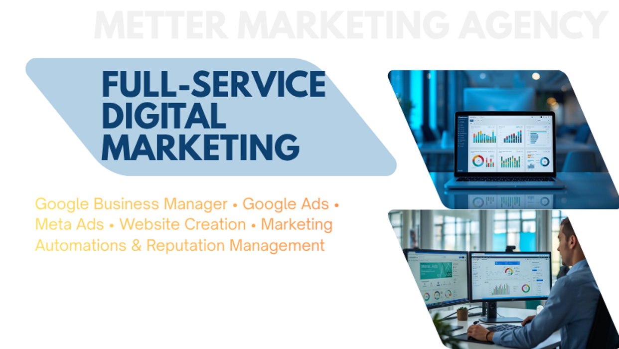 Full service marketing agency at your service! I specialize in reputation management, google, web design and more.