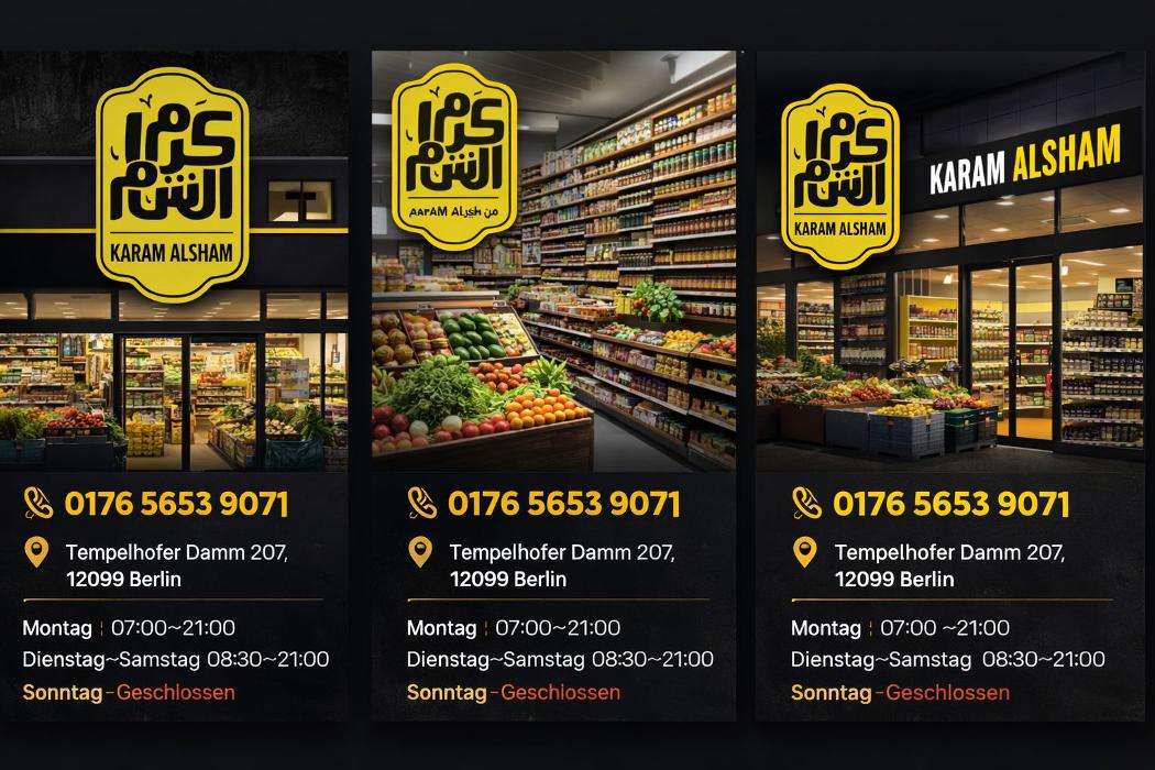 Karam Al-Sham Supermarkt, Tempelhofer Damm in Berlin