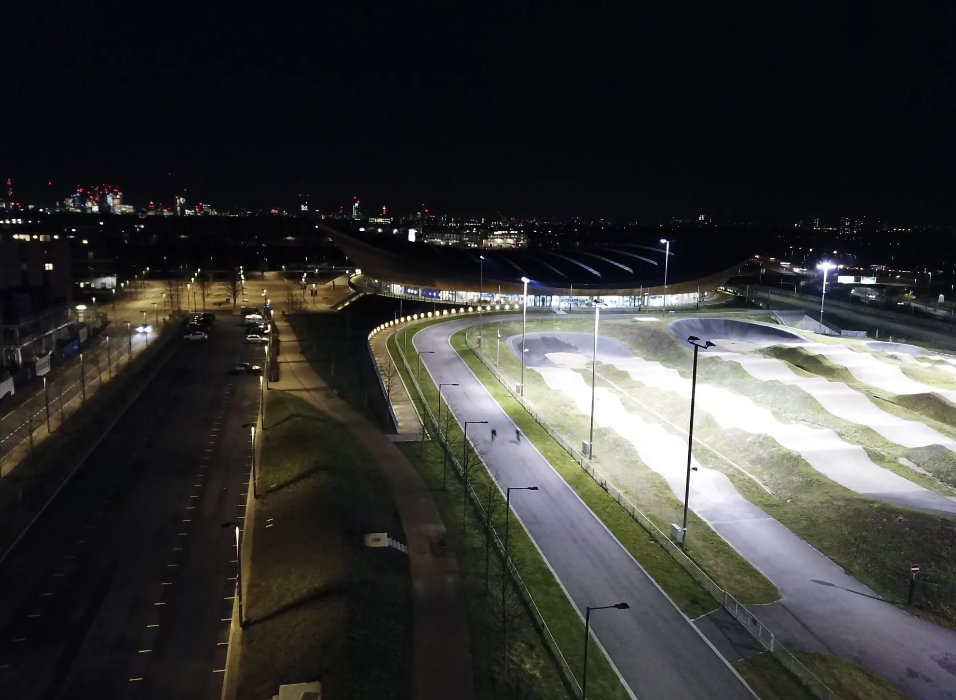 Cycle track and BMX track at QEOP Stratford London 