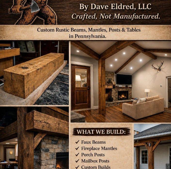 Rustic Mantles and Beams by Dave Eldred