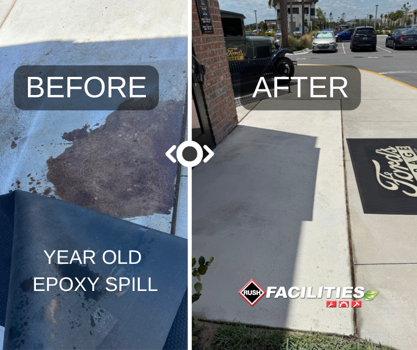 Ford's Garage Viera - Concrete Stain Removal and Seal