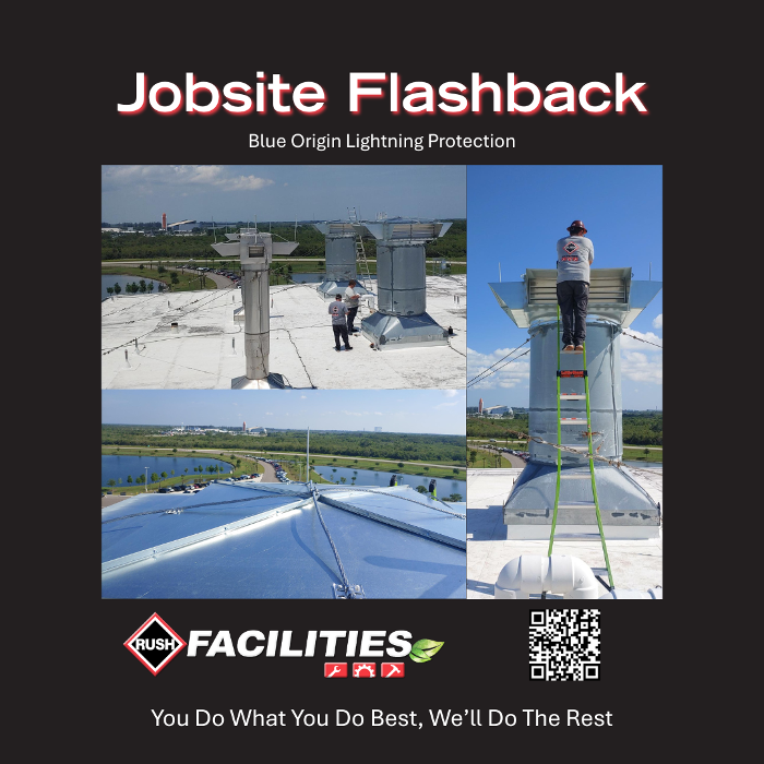 Lightening Protection Installation at Space Florida Facility