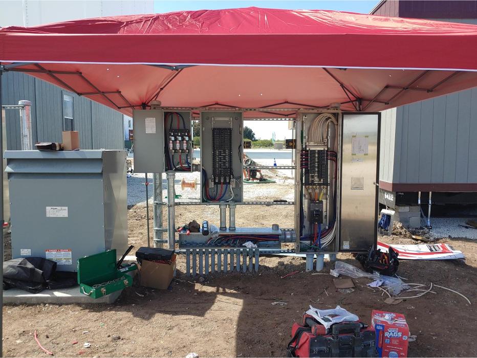 Blue Origin Trailer Power Installation