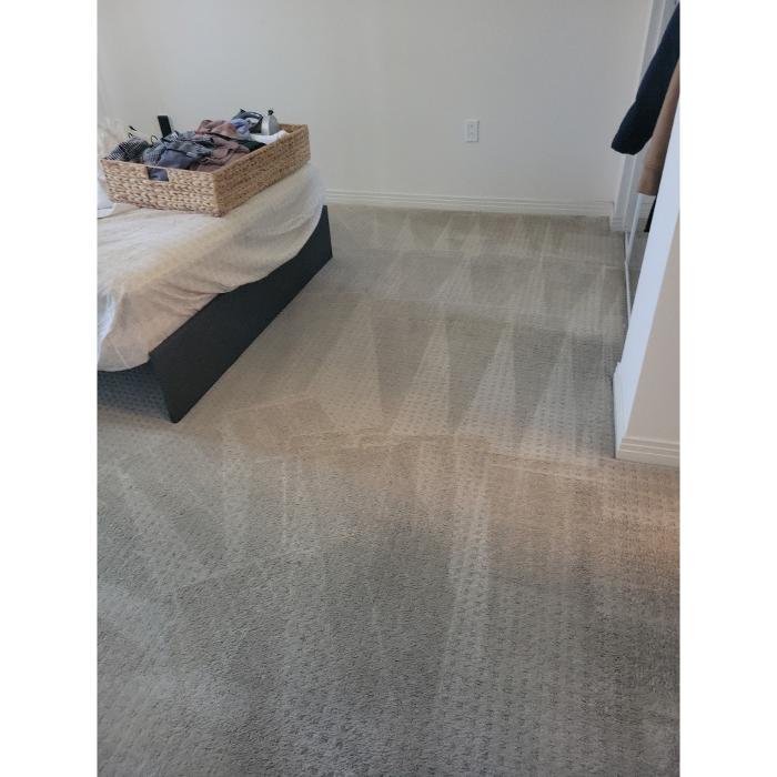 Freshly cleaned bedroom carpet by JP Carpet Cleaning Expert Floor Care in Granada Hills, CA