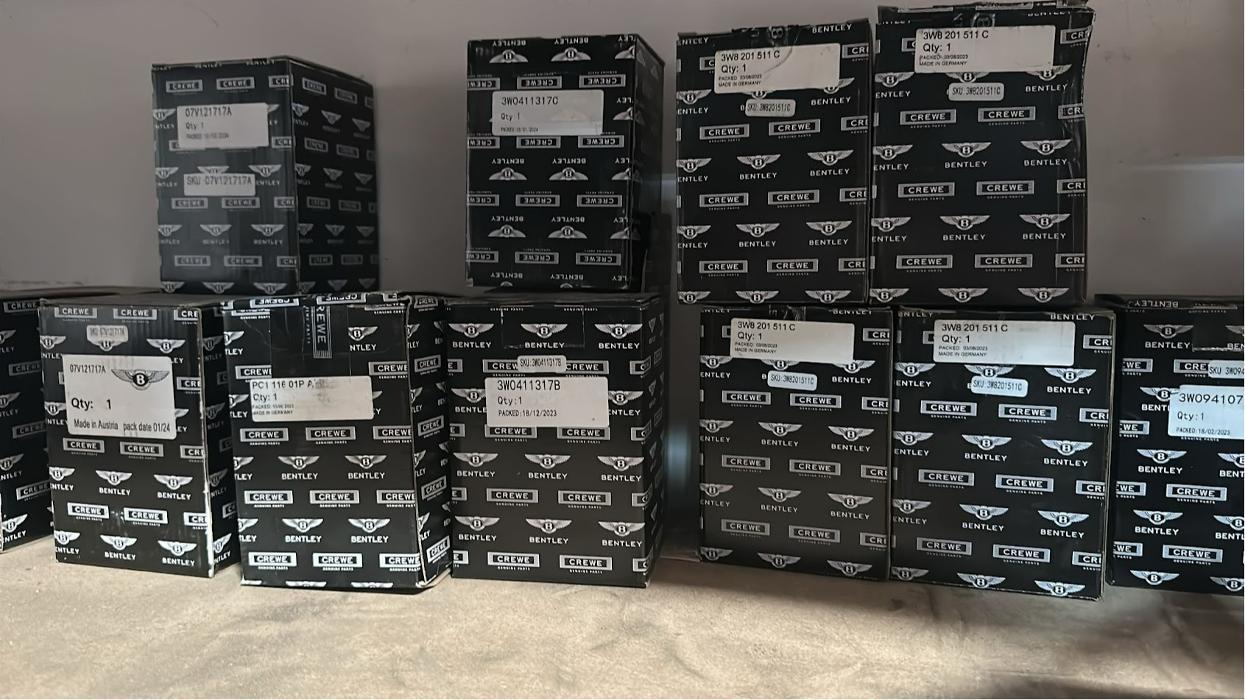 Large inventory of genuine Bentley OEM parts ready for shipment. We stock hard-to-find replacement components for Bentley owners and repair facilities nationwide.