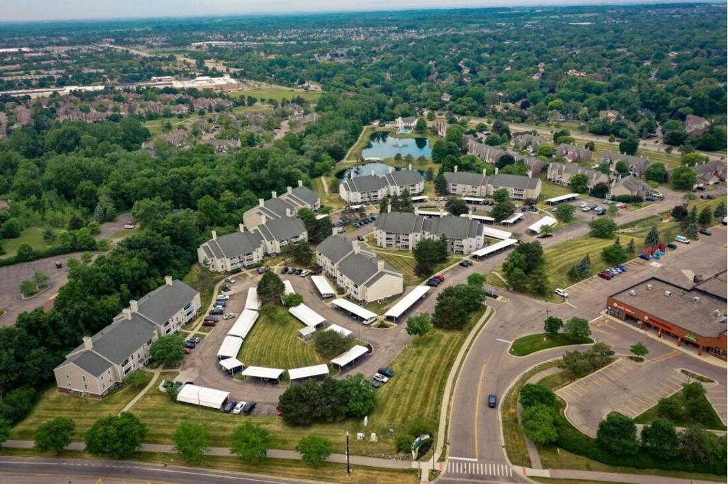Multi-family community with new roofs installed by RoofAdvisor.
