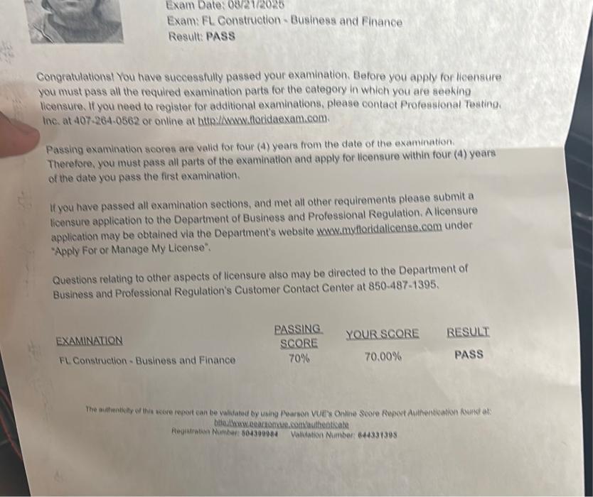 Want to give a huge congratulations to Norberto Ortiz for passing his Business and Finance exam today!!