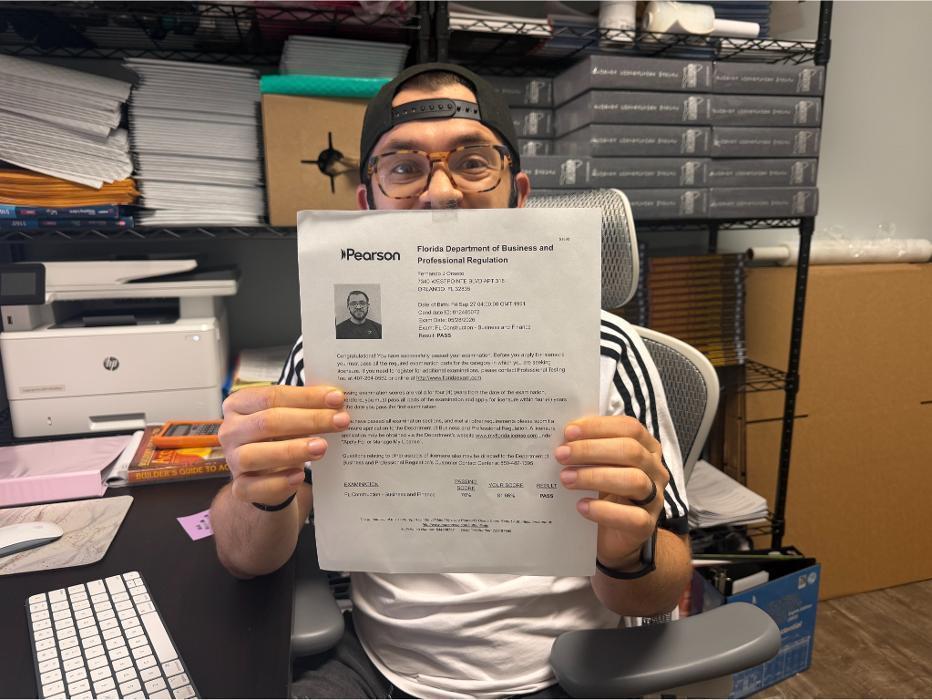 Congratulations to Fernando For Passing his Business And Finance Exam