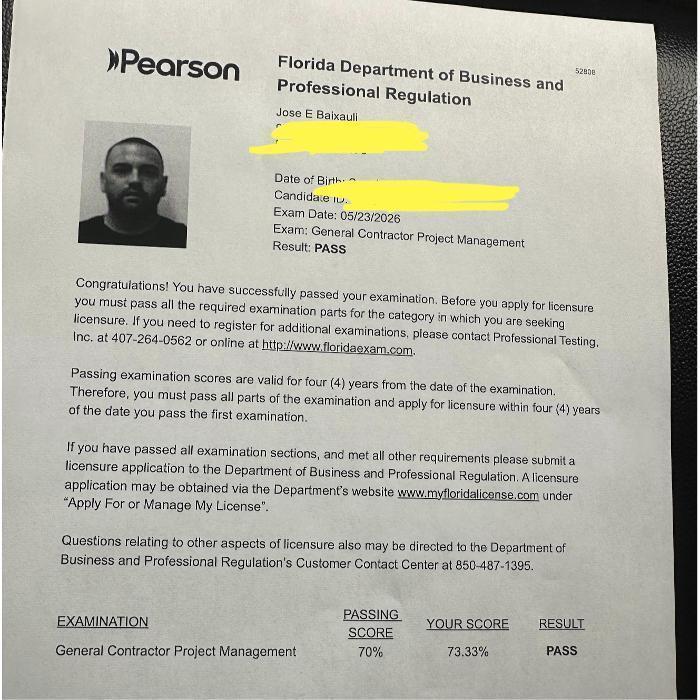 Congrats to Jose for passing his project Management Exam