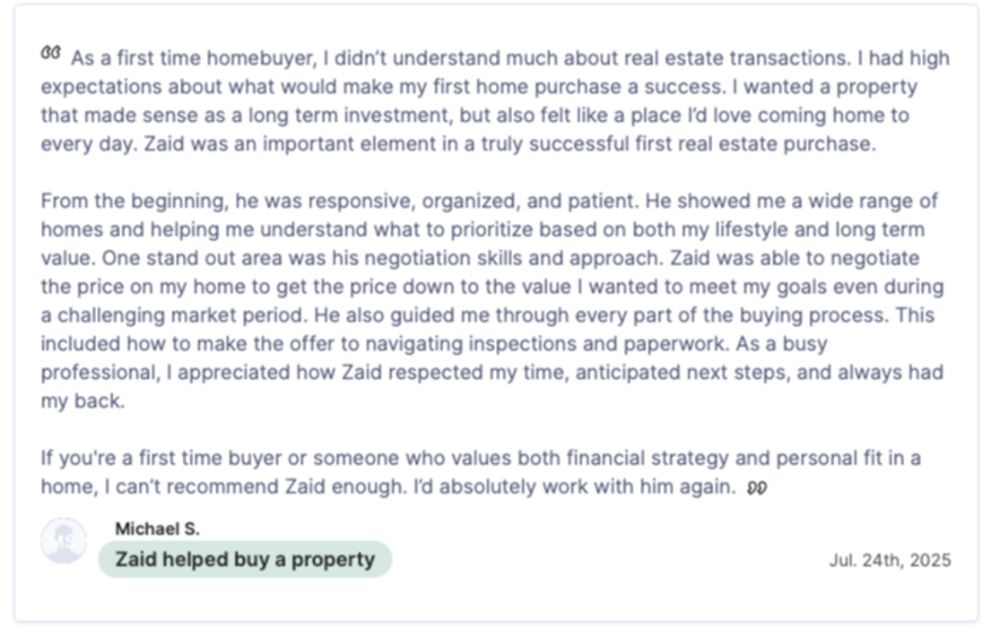 Thank you to client Michael S. for giving this review. We appreciate it.