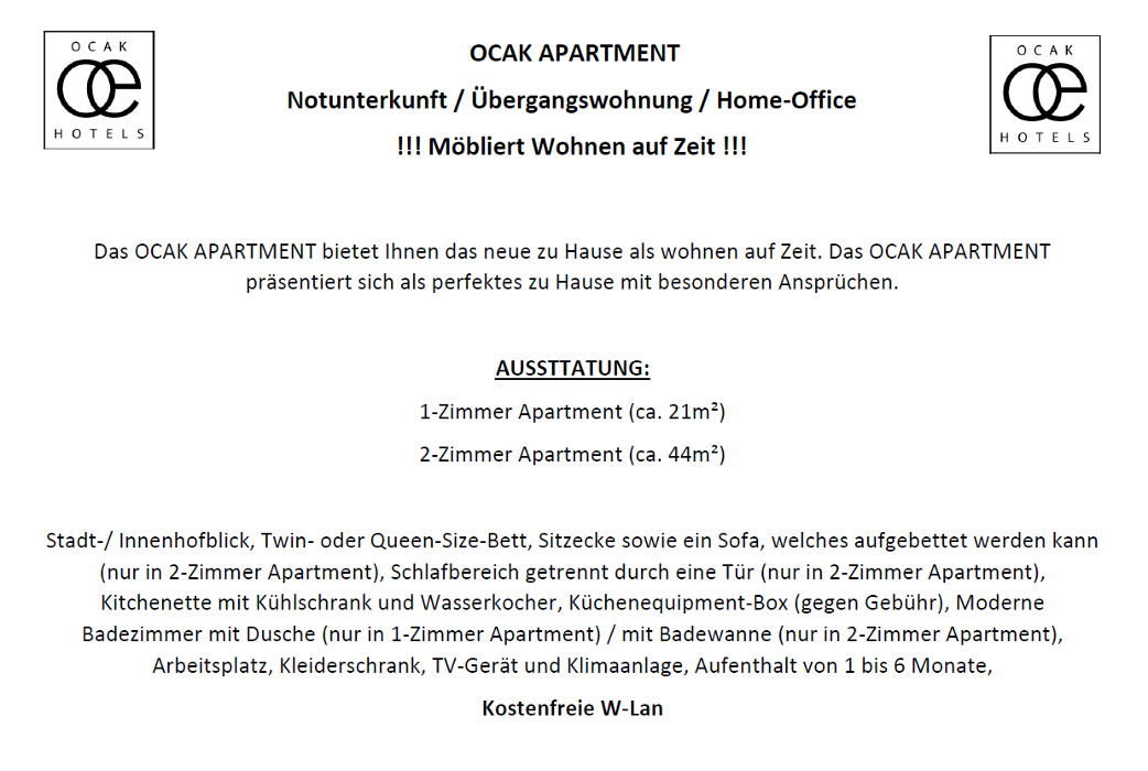 Ocak Apart & Hotel, Jülicher Straße in Berlin