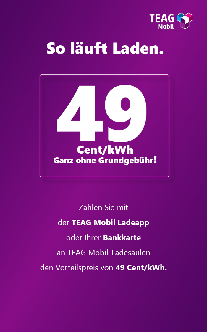 TEAG Mobil-Ladestation, Gartenstraße in Bleicherode