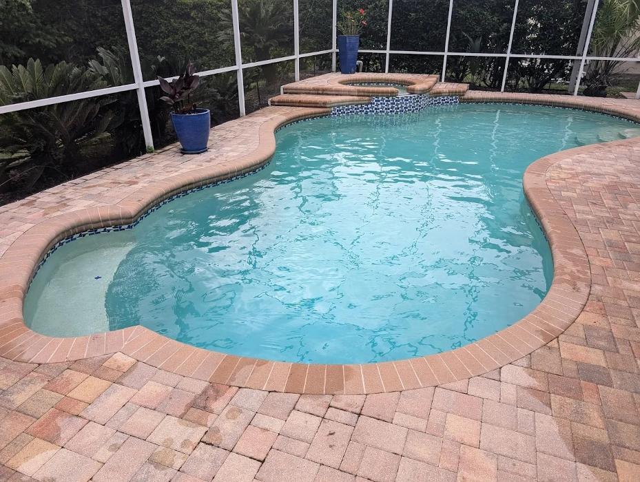 Beautifully maintained pool and spa in Tampa Bay. Neptune Reliable Pool Service handles weekly cleaning, filter care, and water chemistry.