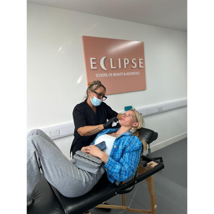 Training room at Eclipse School of Beauty & Aesthetics in Bexleyheath, used for the Fast Track Aesthetics Course and practical beauty training.