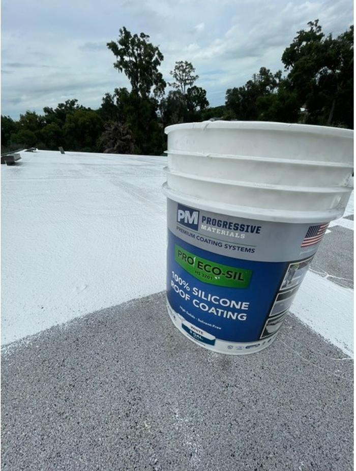 Roof Coating with PM Silicone