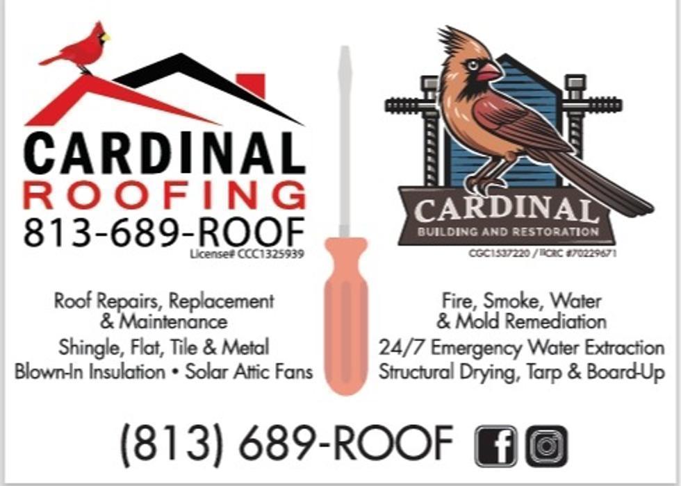 Team Cardinal. One call restores it all. 813-689-7663