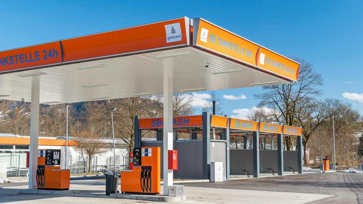 Tankstelle V-Baumarkt, Sonthofener Straße in Immenstadt im Allgäu