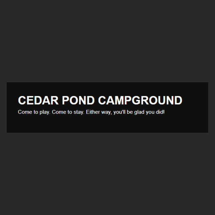 Cedar Pond Campground