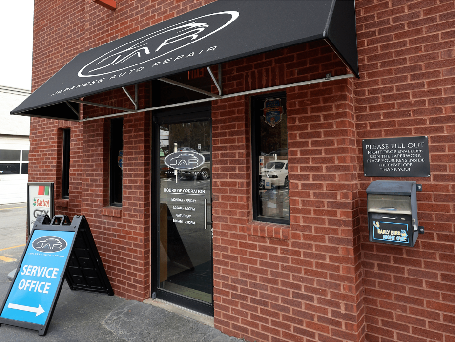 The front door exterior of the Suwanee location of Japanese Auto Repair