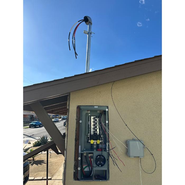 Electrical service upgrade and panel installation, San Diego.