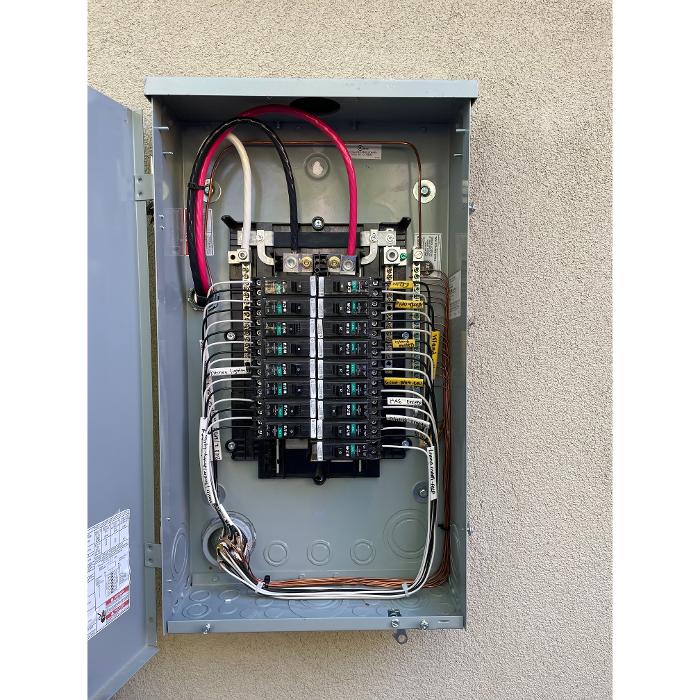 Electrical sub-panel installation and wiring by Cbass Electric, San Diego.