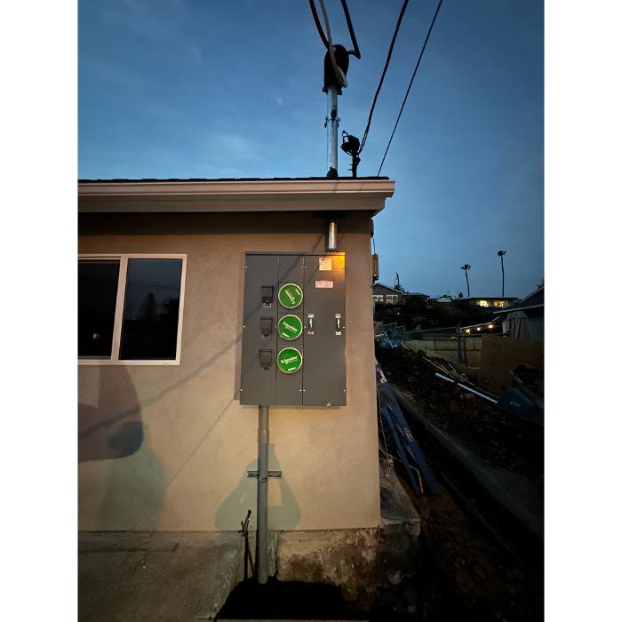 Electrical disconnect and outdoor panel work by Cbass Electric, San Diego.