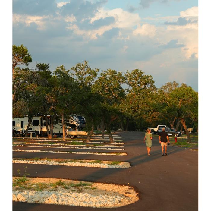 Couple Walking at Whispering Wind RV Park