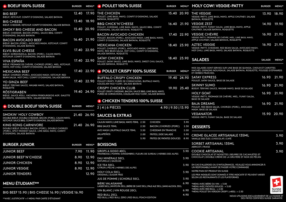 Holy Cow! Gourmet Burger Co. ZÜRICH FLUGHAFEN, Flughafenstrasse in Kloten