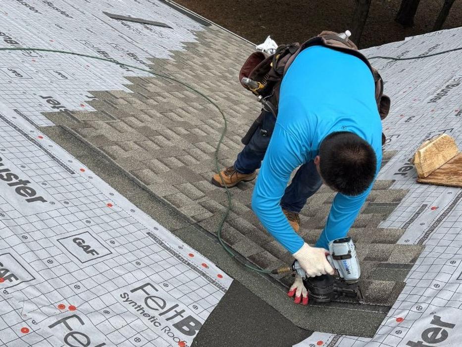 Full roof replacement with premium GAF shingles.