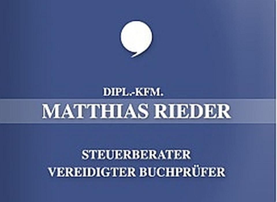Dipl.-Kfm. Matthias Rieder Steuerberater und vereidigter Buchprüfer in Offenburg