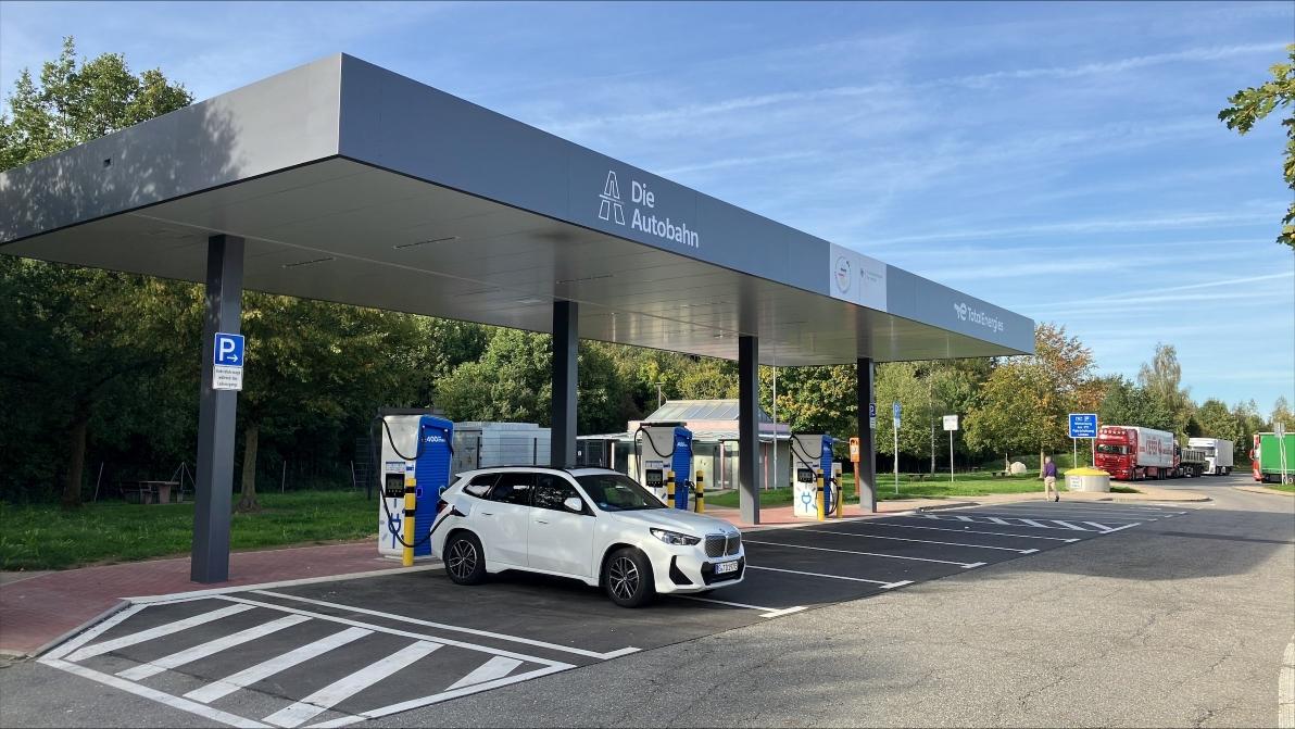 TotalEnergies Charging Station, A96 in Leutkirch im Allgäu