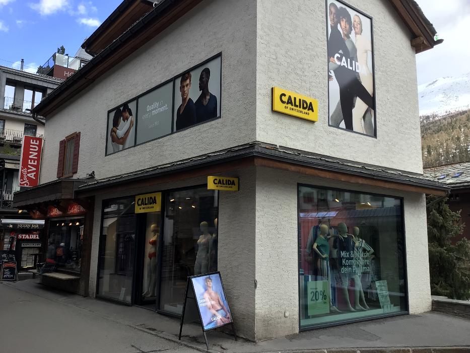 CALIDA Store, Bahnhofstrasse in Zermatt