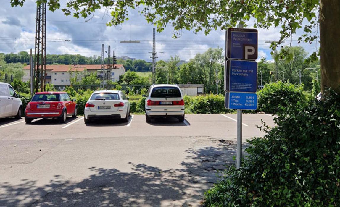 DB BahnPark Parkplatz Bahnhof Davidstraße P2, Davidstraße in Göppingen