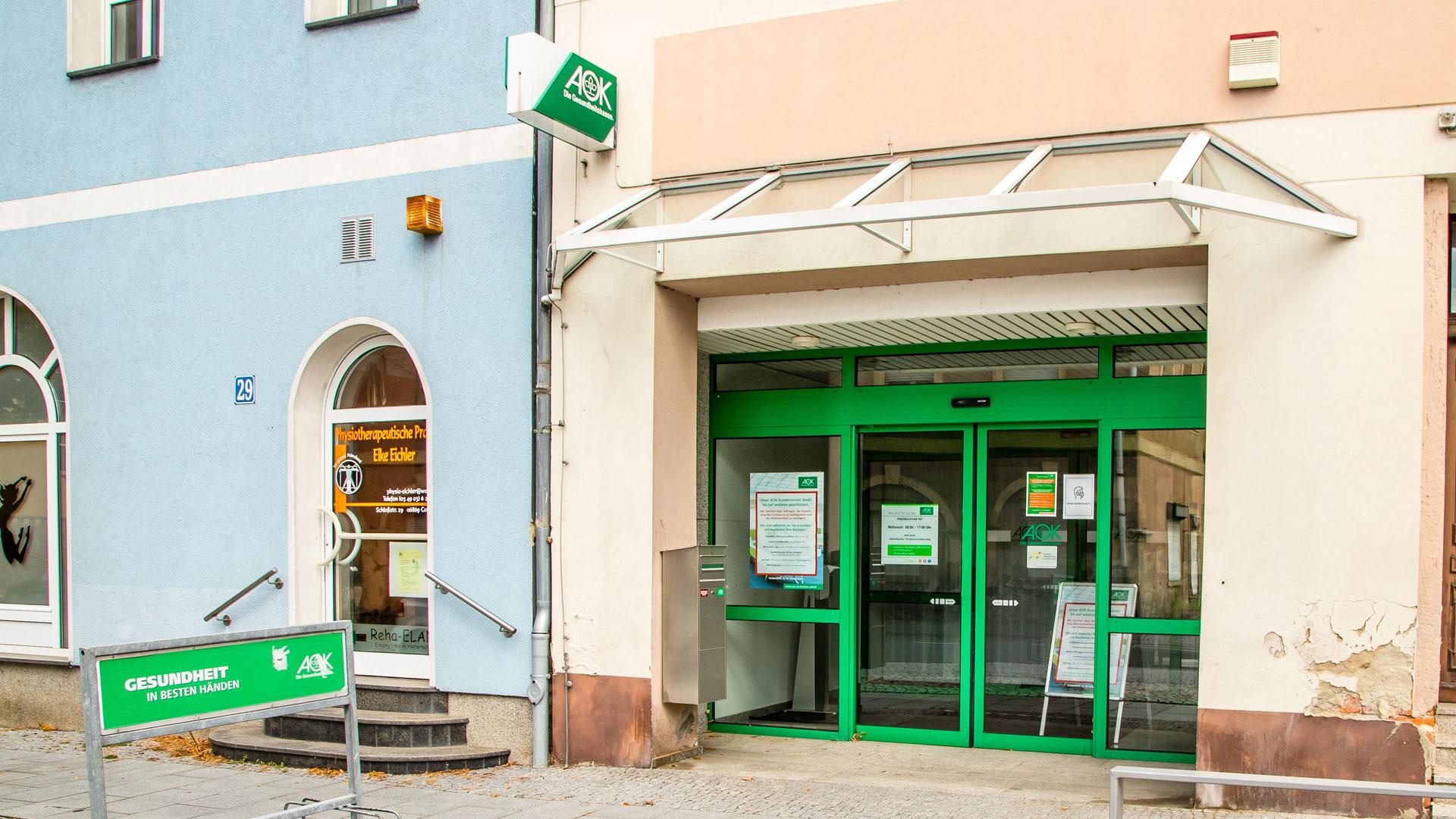 AOK Sachsen-Anhalt - Kundencenter Coswig, Puschkinstraße in Coswig (Anhalt)